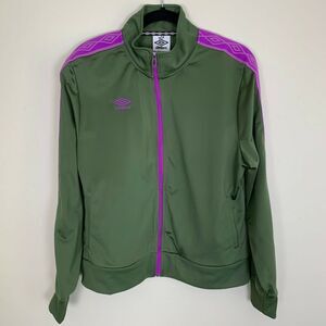 Umbro Track Jacket Full Zip Green and Purple XL
